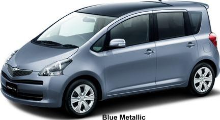 Toyota Ractis New Car Blue Metallic Color