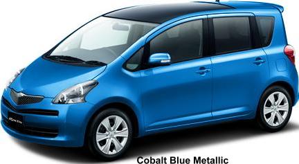 Toyota Ractis New Car Cobalt Blue Metallic Color