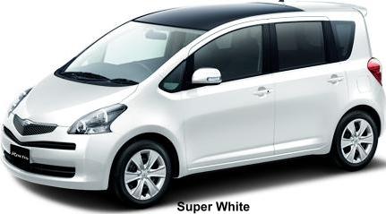 Toyota Ractis New Car Super White Color