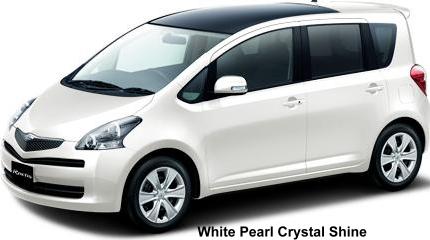 Toyota Ractis New Car White Pearl Crystal Shine Color