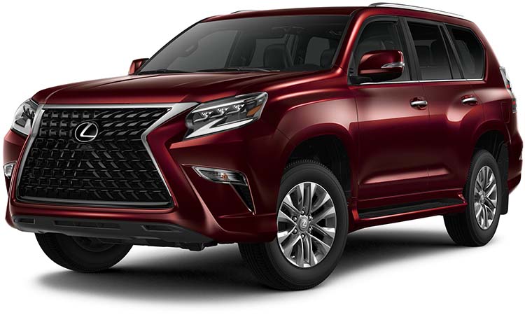 New Lexus GX Left Hand Drive body color: Garnet Red