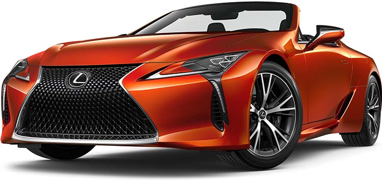 New Lexus LC Convertible Left Hand Drive body color: Brazing Carnelian