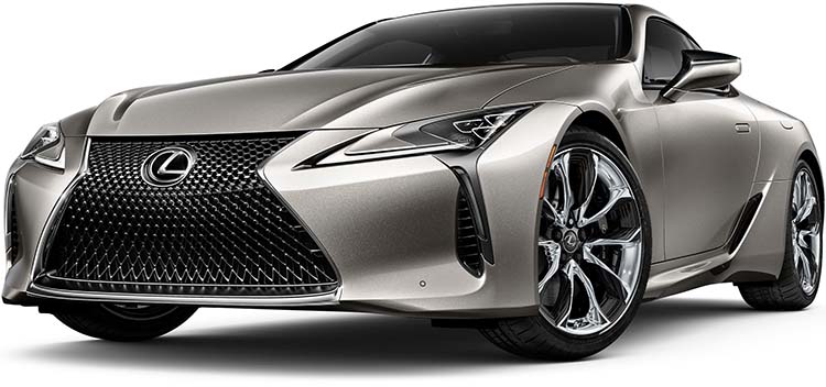 New Lexus LC500 Left Hand Drive body color: Sonic Titanium