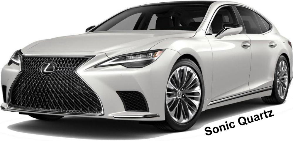 New Lexus LS500 Left Hand Drive body color: Sonic Quartz