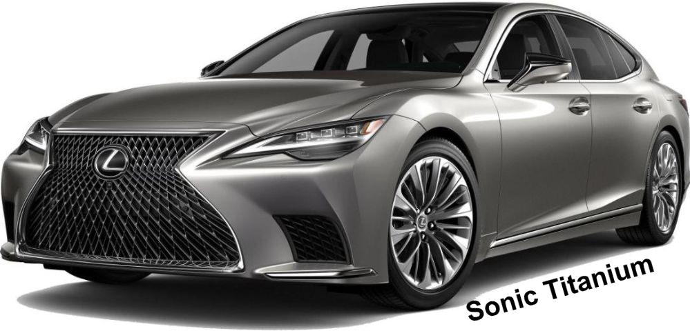 New Lexus LS500 Left Hand Drive body color: Sonic Titanium