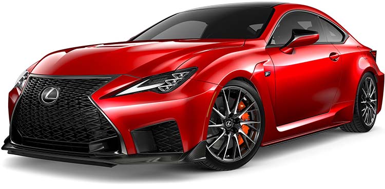 New Lexus RC F Left Hand Drive body color: Sonic Chrome