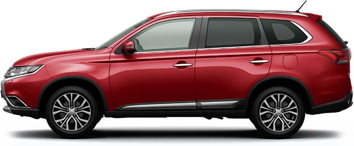 New Mitsubishi Outlander 2023 Left Hand Drive body color: Red Metallic