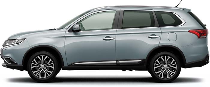 New Mitsubishi Outlander Left Hand Drive body color: Cool Silver Metallic