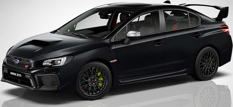 New Subaru WRX STI Left Hand Drive body color: Crystal Black Silica