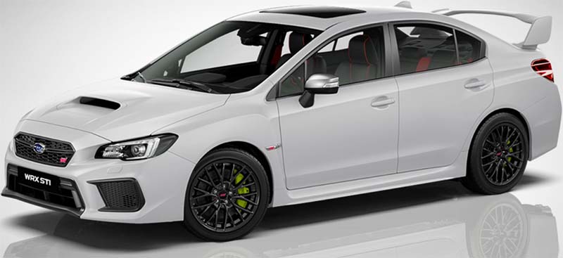 New Subaru WRX STI Left Hand Drive body color: Crystal White Pearl