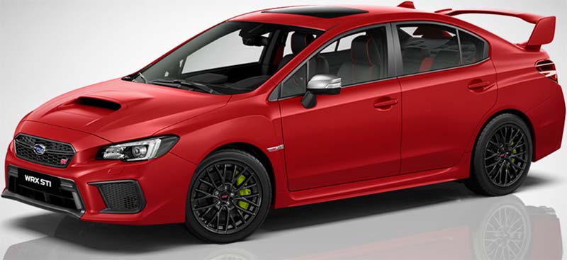 New Subaru WRX STI Left Hand Drive body color: Pure Red