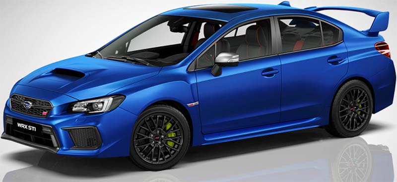 New Subaru WRX STI Left Hand Drive body color: WR Blue Pearl