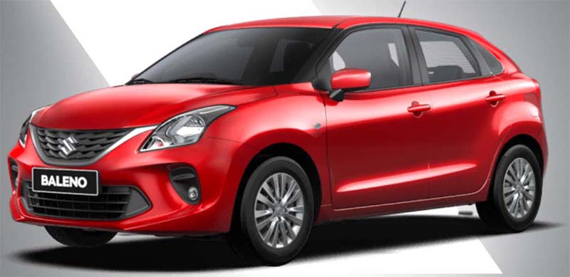 New Suzuki Baleno Left Hand Drive body color: Phoenix Red