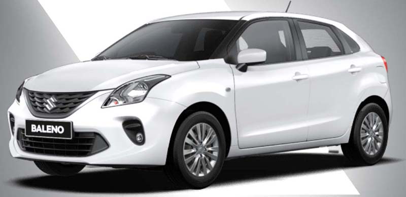 New Suzuki Baleno Left Hand Drive body color: White