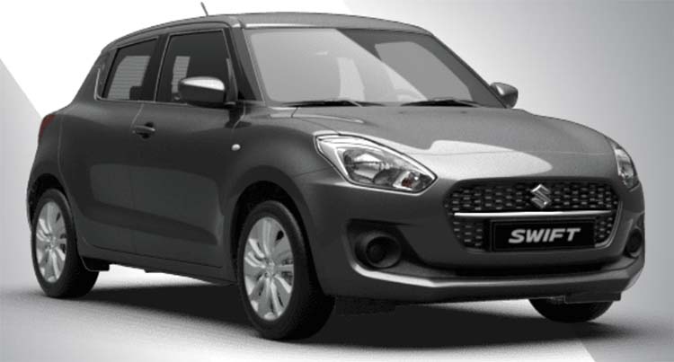 New Suzuki Swift Left Hand Drive body color: Mineral Gray Metallic