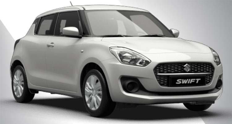 New Suzuki Swift Left Hand Drive body color: Pure White Pearl