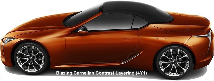 New Lexus LC500 Convertible body color: BLAZING CARNELIAN CONTRAST LAYERING