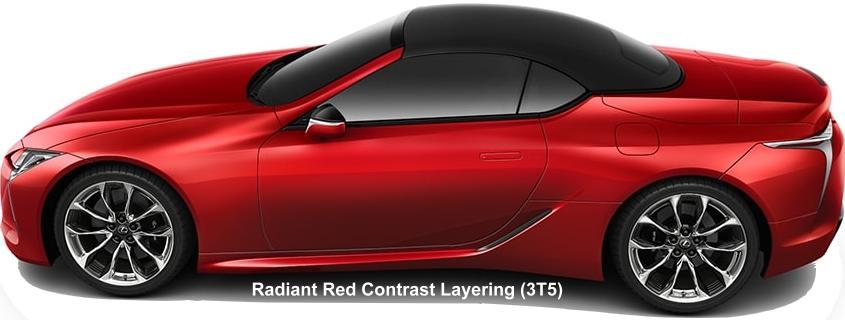 New Lexus LC500 Convertible body color: RADIANT RED CONTRAT LAYERING