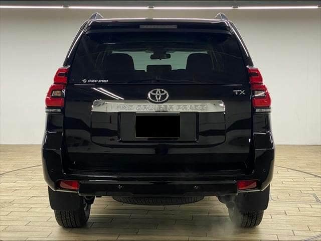 Toyota Land Cruiser Prado TX Gasoline, Black color picture: Rear view image