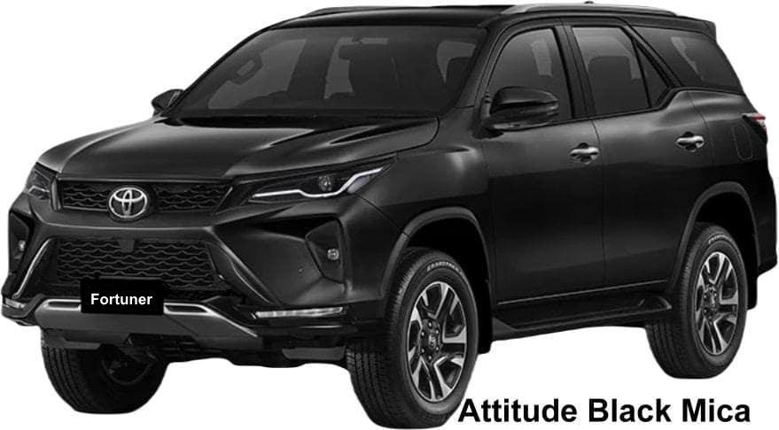 New Toyota Fortuner Leader body color: ATTITUDE BLACK MICA