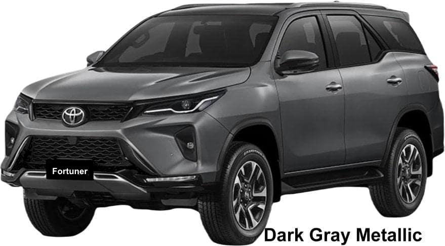 New Toyota Fortuner Leader body color: DARK GRAY METALLIC