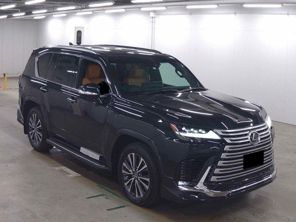 Lexus LX600, Black color and Hazel interior picture: Front view image