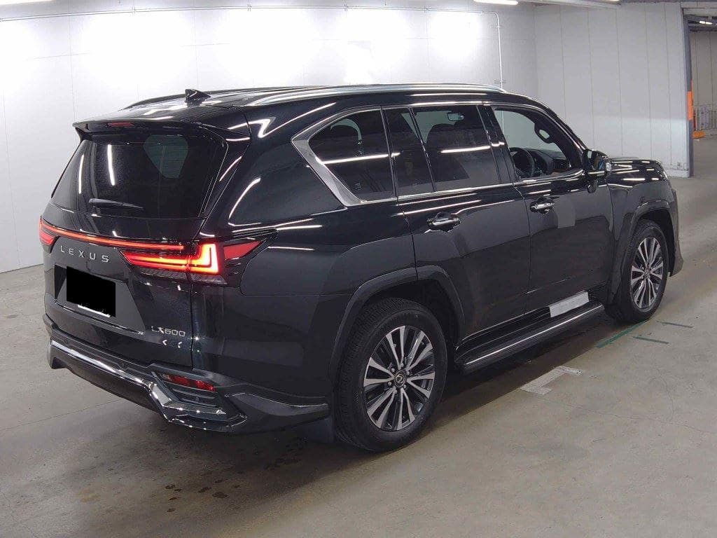 Lexus LX600, Black color and Hazel interior picture: Back view image