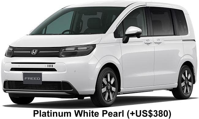 New Honda Freed Air EX body color: Platinum White Pearl (+US$380)