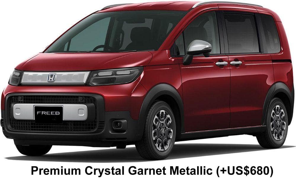 New Honda Freed CrossStar body color: Premium Crystal Garnet Metallic (+US$680)