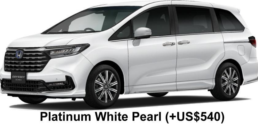 New Honda Odyssey e-HEV Absolute body color: PLATINUM WHITE PEARL (+US$540)