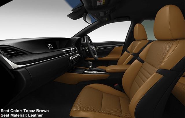 New Lexus GS300 F-Sport Interior photo: TOPAZ BROWN