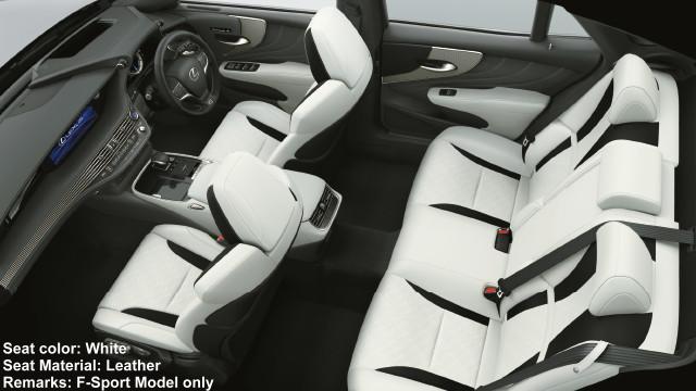 New Lexus LS500h Seat color: White (Leather) F-Sport Model only