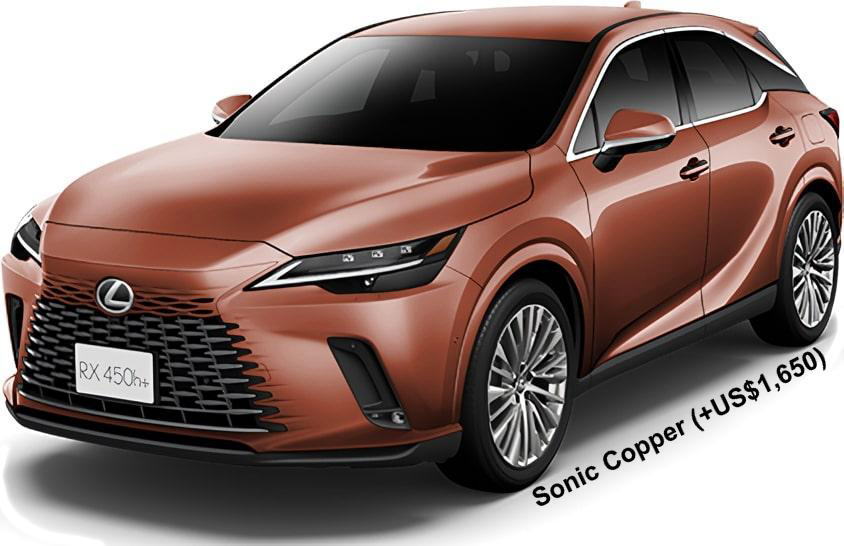 New Lexus RX450h+ PHEV Version-L body color: Sonic Copper (color No. 4Y5) Option color: +US$1,650