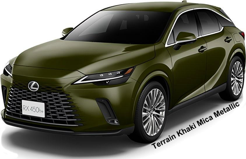 New Lexus RX450h+ PHEV Version-L body color: Terrain Khaki Mica Metallic (color No. 6X4)