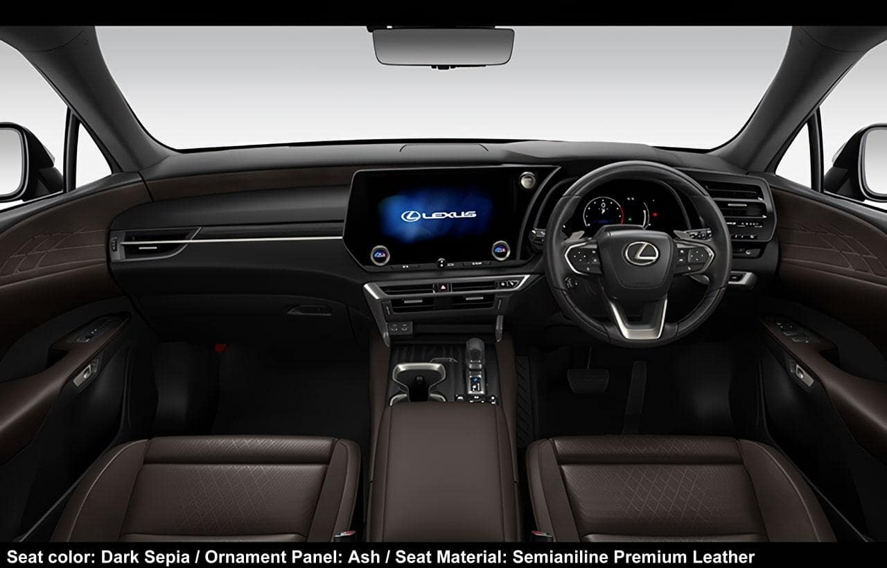 New Lexus RX450h+ Version-L Seat color: Dark Sepia / Ornament Panel: Ash / Seat Material: Semianiline Premium Leather