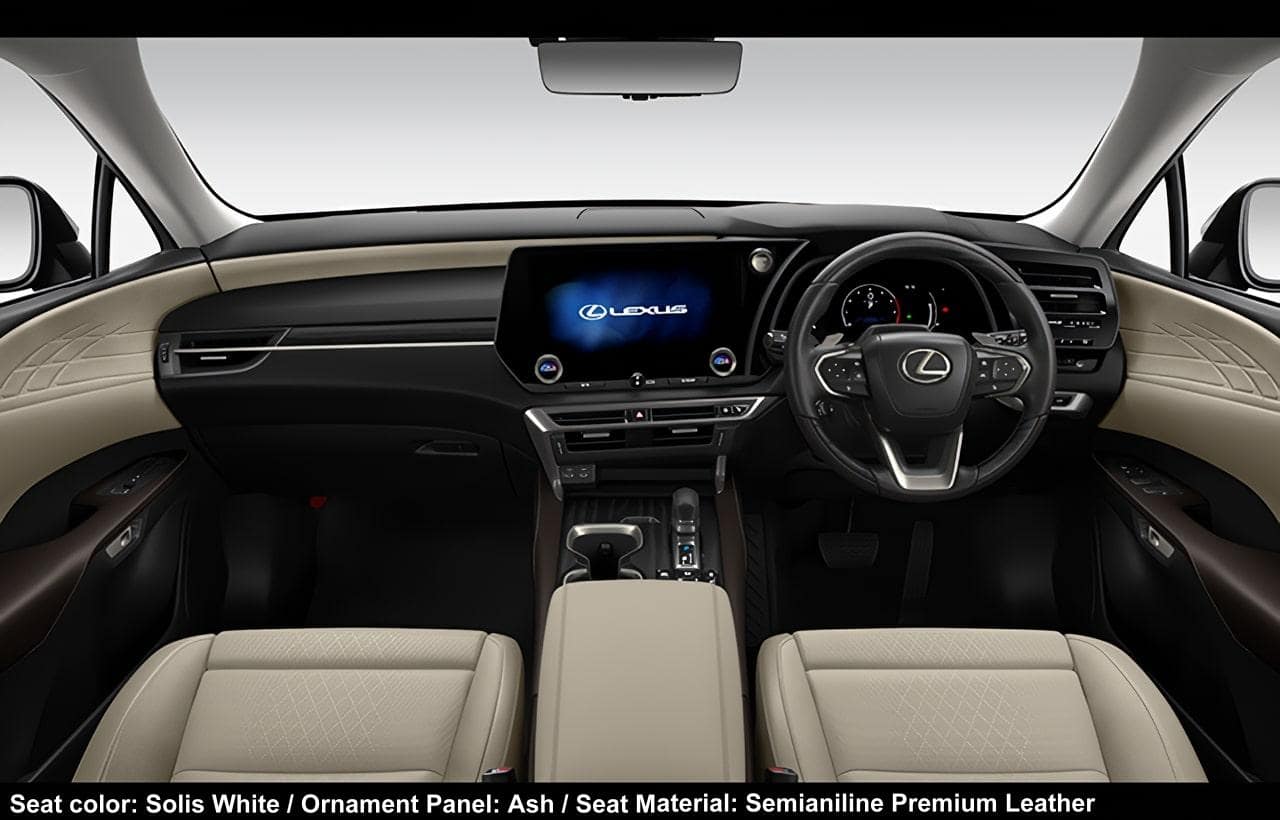 New Lexus RX450h+ Version-L Seat color: Solis White / Ornament Panel: Ash / Seat Material: Semianiline Premium Leather