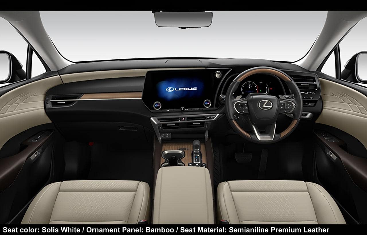 New Lexus RX450h+ Version-L Seat color: Solis White / Ornament Panel: Bamboo / Seat Material: Semianiline Premium Leather