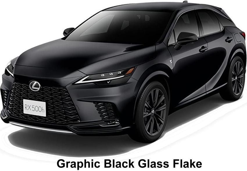 New Lexus RX500h F-Sport Performance body color: Graphic Black Glass Flake