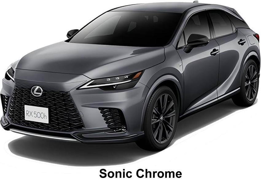 New Lexus RX500h F-Sport Performance body color: Sonic Chrome