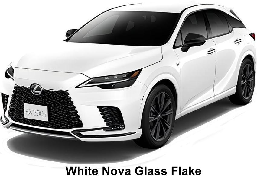 New Lexus RX500h F-Sport Performance body color: White Nova Glass Flake