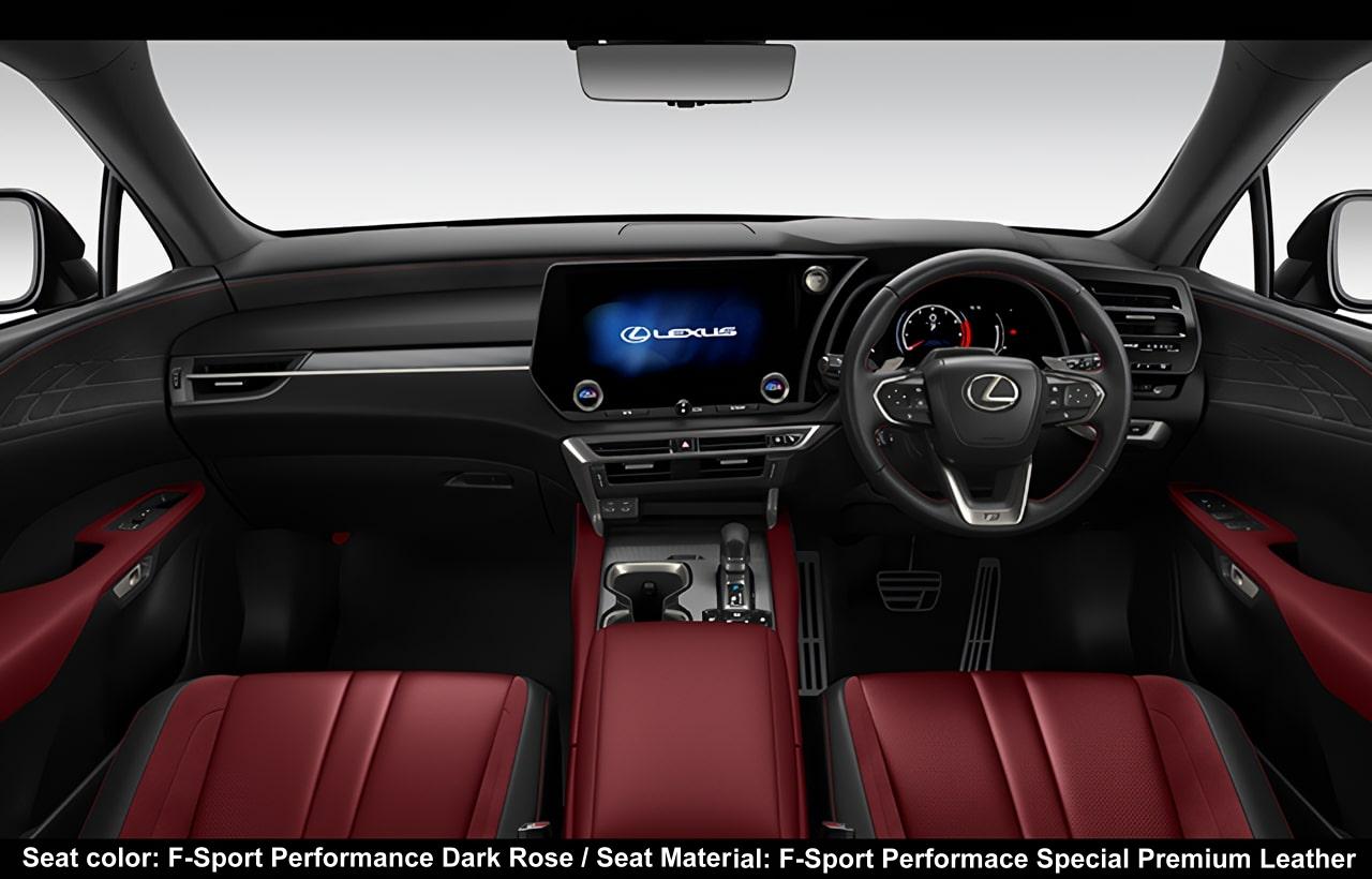 New Lexus RX500h F-Sport Performance photo: Cockpit view image (Dark Rose)