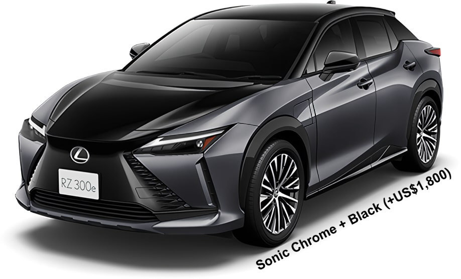 New Lexus RZ300e BODY COLOR: Sonic Chrome + Black (+US$1,800)