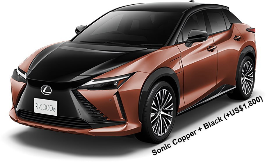 New Lexus RZ300e BODY COLOR: Sonic Copper + Black (+US$1,800)