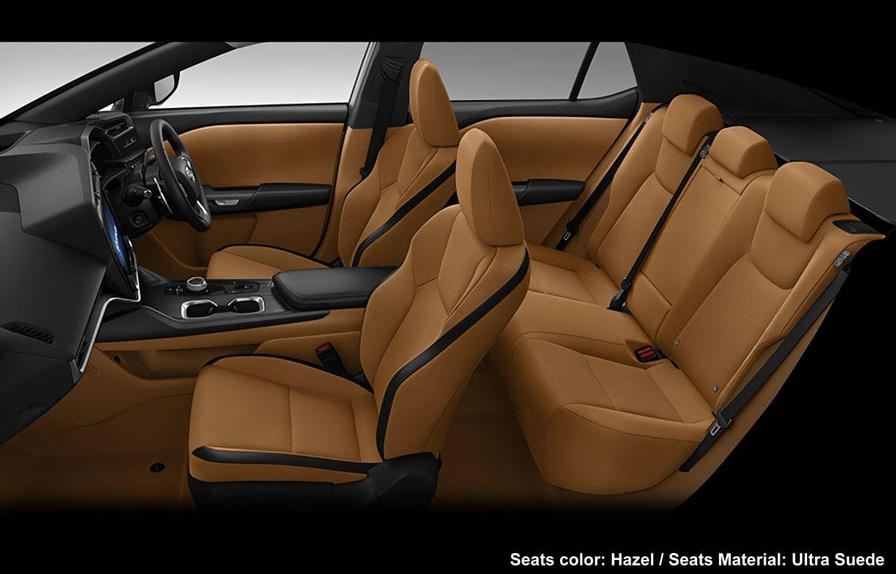 New Lexus RZ300e Interior photo: Seats color: Hazel / Seats Material: Ultra Suede