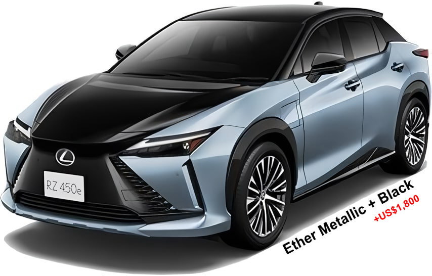 New Lexus RZ450e body color: ETHER METALLIC + BLACK (+US$1,800)