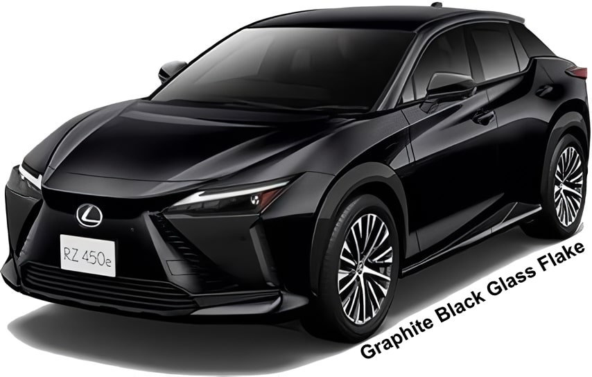 New Lexus RZ450e body color: GRAPHITE BLACK GLASS FLAKE