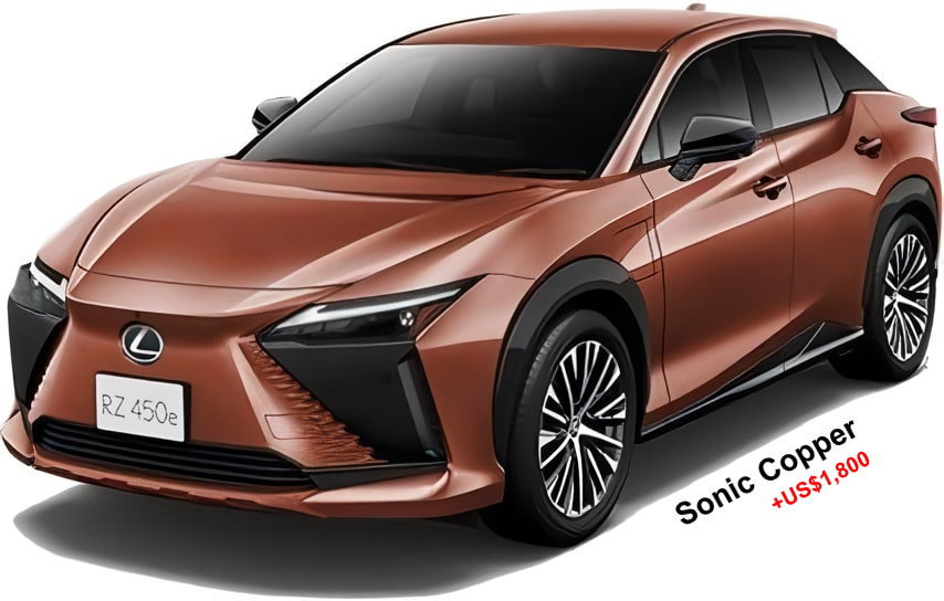 New Lexus RZ450e body color: SONIC COPPER (+US$1,800)