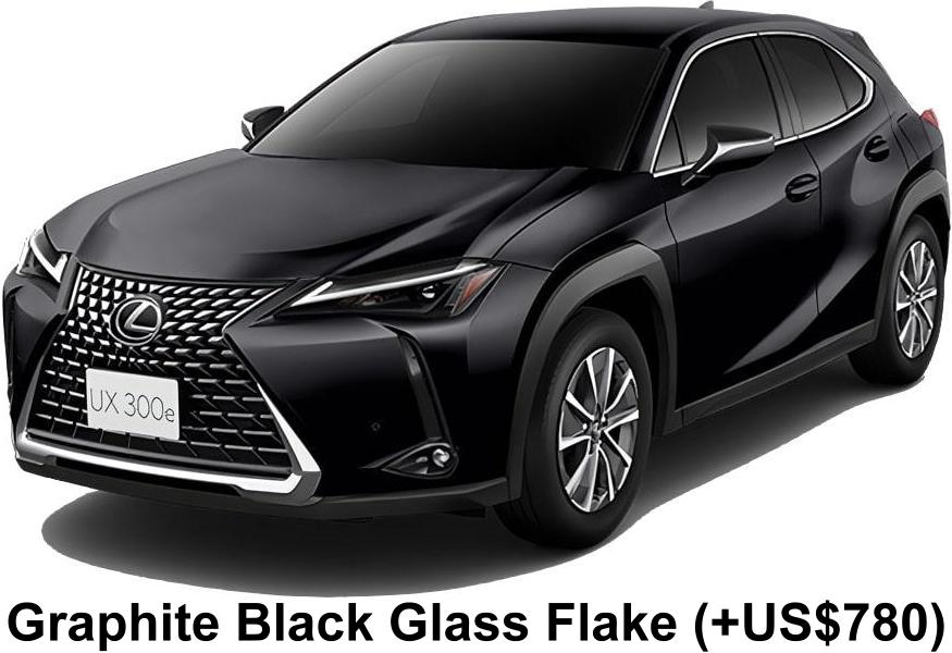 New Lexus UX300e body color: Graphite Black Glass Flake (+US$780)