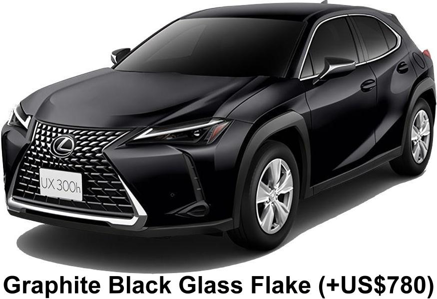 New Lexus UX300H body color: Graphite Black Glass Flake (+US$780)