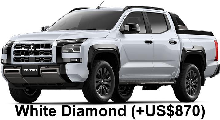 New Mitsubishi Triton body color: WHITE DIAMOND (option Color +US$870)